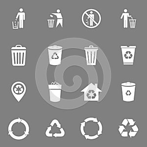 Trash can icon vector design symbol