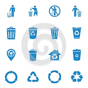 Trash can icon vector design symbol