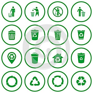 Trash can icon vector design symbol