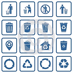 Trash can icon vector design symbol