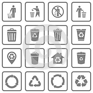 Trash can icon vector design symbol