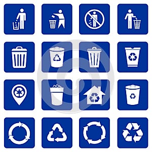 Trash can icon vector design symbol