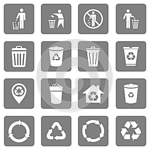 Trash can icon vector design symbol