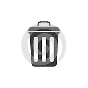 trash can icon vector illustration