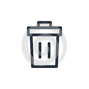 trash can icon vector from miscellaneous concept. Thin line illustration of trash can editable stroke. trash can linear sign for