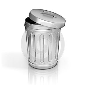 Trash can isolated on white background