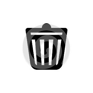 Trash can, line web or mobile interface vector icon