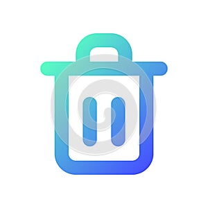 Trash can pixel perfect gradient linear ui icon
