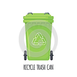 Trash can for separate garbage icon on white