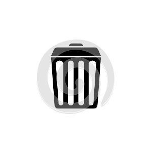 Trash can silhouette icon illustration