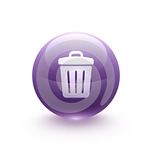 Trash can web icon