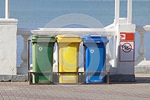 Trash Containers for Garbage Separation