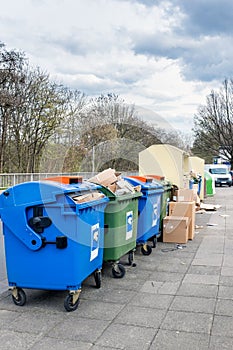 Trash Containers on the Street in Germany