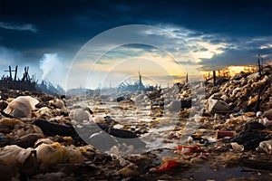 Trash dump serves as a stark reminder of global pollution concerns