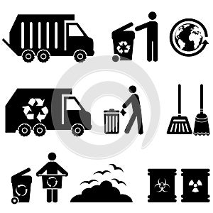 Trash and garbage icons