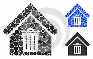 Trash house Composition Icon of Circles