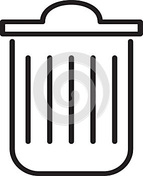 trash icon black and white vector graphics