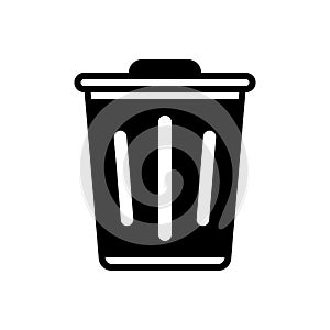 Black solid icon for Trash, debris and rubbish