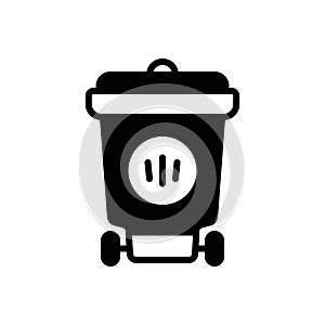 Black solid icon for Trash, refuse and sweepings