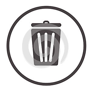 Trash icon on white background. trash icon for your web site design, logo, app, UI. delete symbol. trash can sign