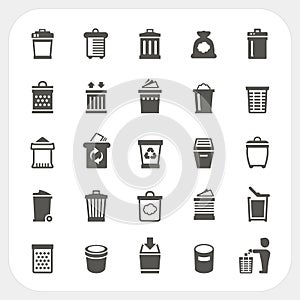 Trash icons set