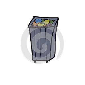 Trash illustration for icons