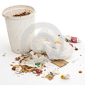 Trash isolated on transparent background