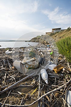 Trash in Italian Sea