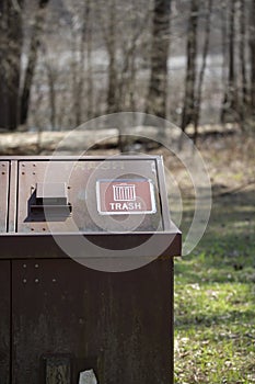 Trash Receptacle Outdoors