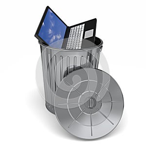 Trashing Computer photo