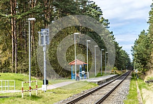 Trassenheide Station of the Baederbahn on the island of Usedom