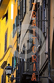 Trattoria sign in Italy photo