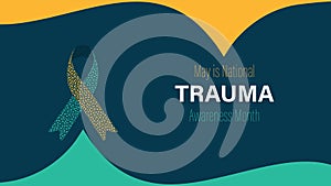 Trauma Awareness Month observed every year in May, vector illustration photo