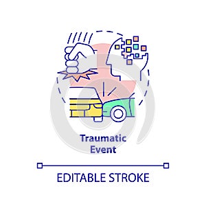 Traumatic event concept icon