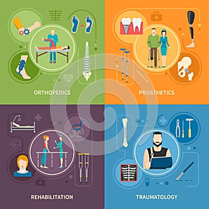 Traumatology Orthopedics 2x2 Flat Images photo