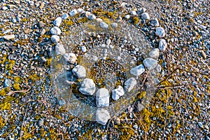 Mysterious stone labyrinth in Upper Swabia photo