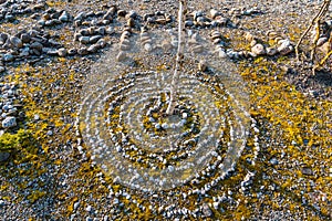 Mysterious stone labyrinth in Upper Swabia photo