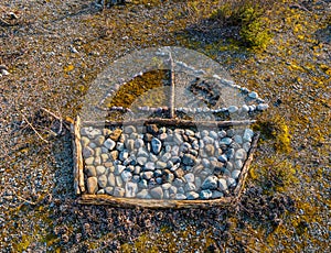 Mysterious stone labyrinth in Upper Swabia photo