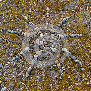 Mysterious stone labyrinth in Upper Swabia photo