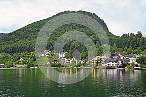 Traunkirchen on Lake Traun Traunsee in Austria