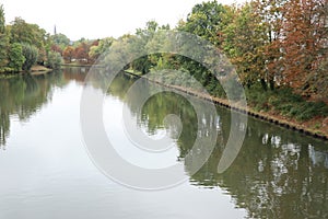 The Trave river running though LÃ¼beck