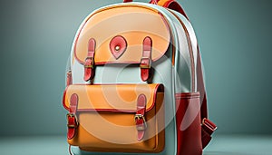 Travel adventure backpack, suitcase, handle, journey, packing, exploration, vacations generated by AI
