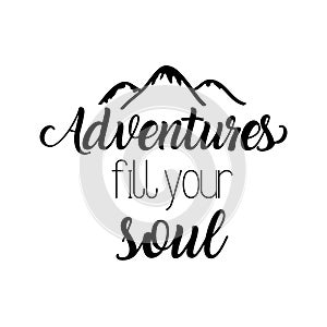 Travel adventure calligraphy messsage font