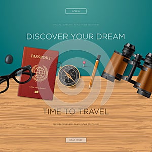 Travel and adventure template, discover your dream