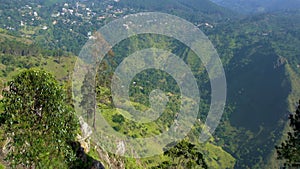 Travel Adventure. View from Ella Rock in Sri Lanka. Vertical Pan