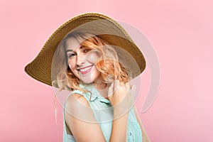 Travel agency tours summer vacation woman sunhat