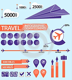 Travel / Air Plane Infographic design elements