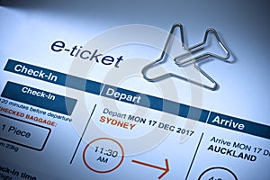 Travel Airplane E Ticket