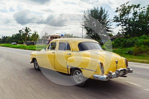 Travel by american old car, Cuba, Cuban roads