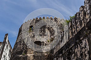 Travel around Africa. An old fortress of Stone Town.